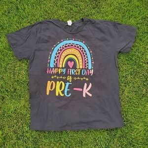 Happy First Day of Pre-K 100% Cotton T-Shirt Women's Plus Size 2XL EUC